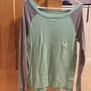 The Limited Grey and Aqua Cardigan